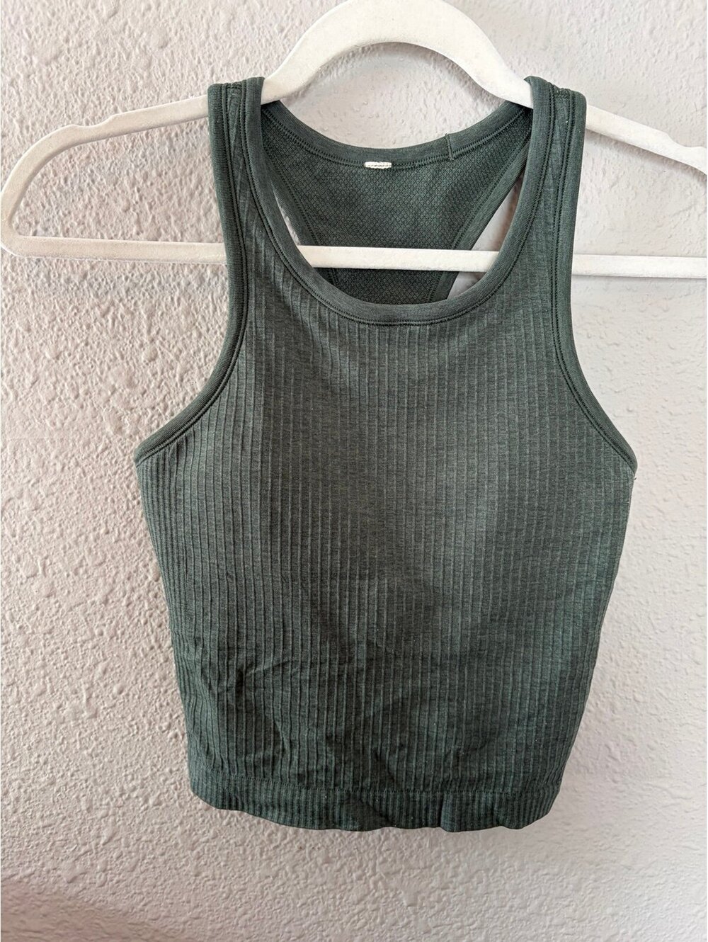 Lululemon Ebb To Street Racerback Crop Tank Dark Forest size 4. $68 retail. EUC.